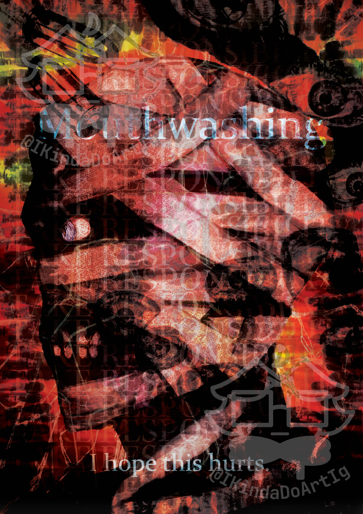 Curly Print - Mouthwashing